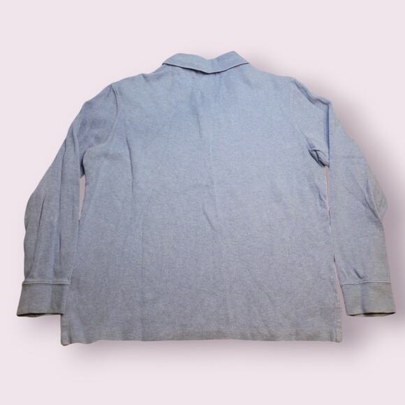 Polo Ralph Lauren Men’s M 1/4 Zip Pullover – Heather Blue – GUC – Visible Flaw - Picture 3 of 10